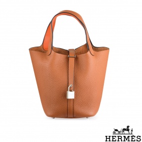Hermès Picotin Lock 18 Cuivre Capucine PHW Hermès Picotin Lock 18 Cuivre Capucine PHW